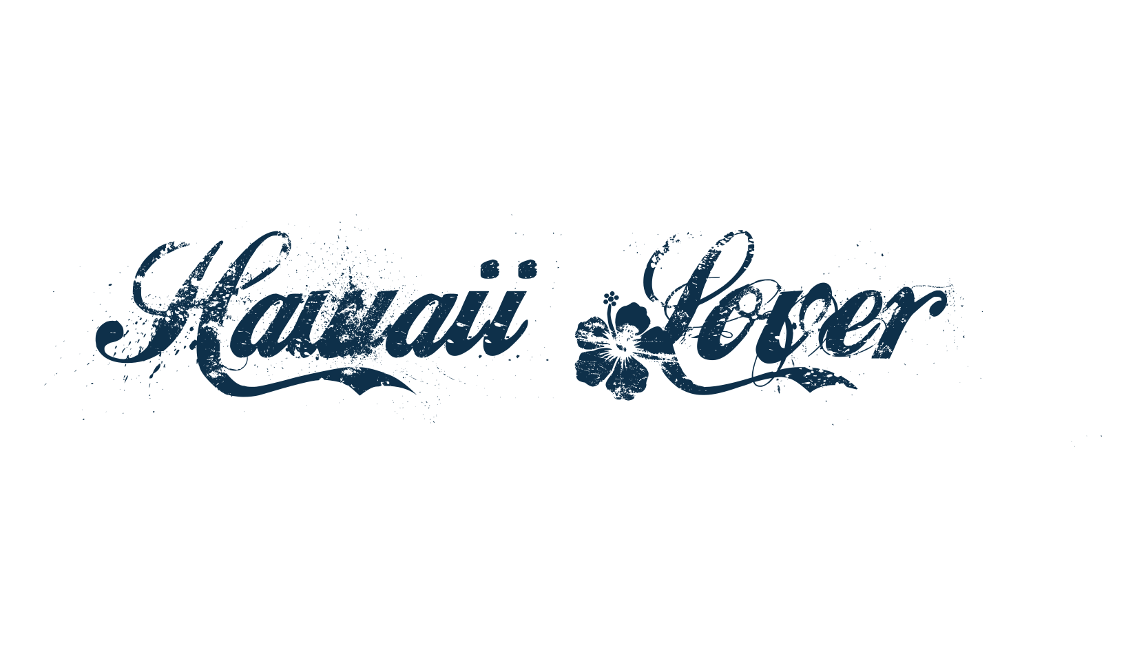 Hawaii Lover, script trash fancy decorative calligraphy font preview