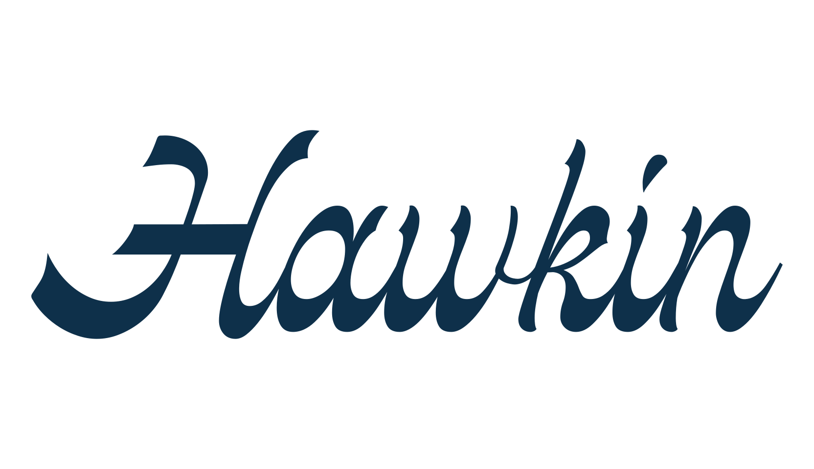 Hawkin, fancy old school decorative script calligraphy font preview