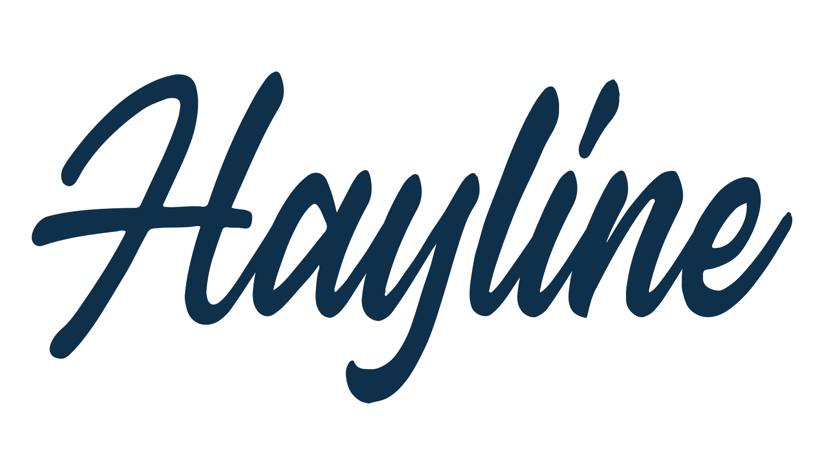 Hayline, brush font preview