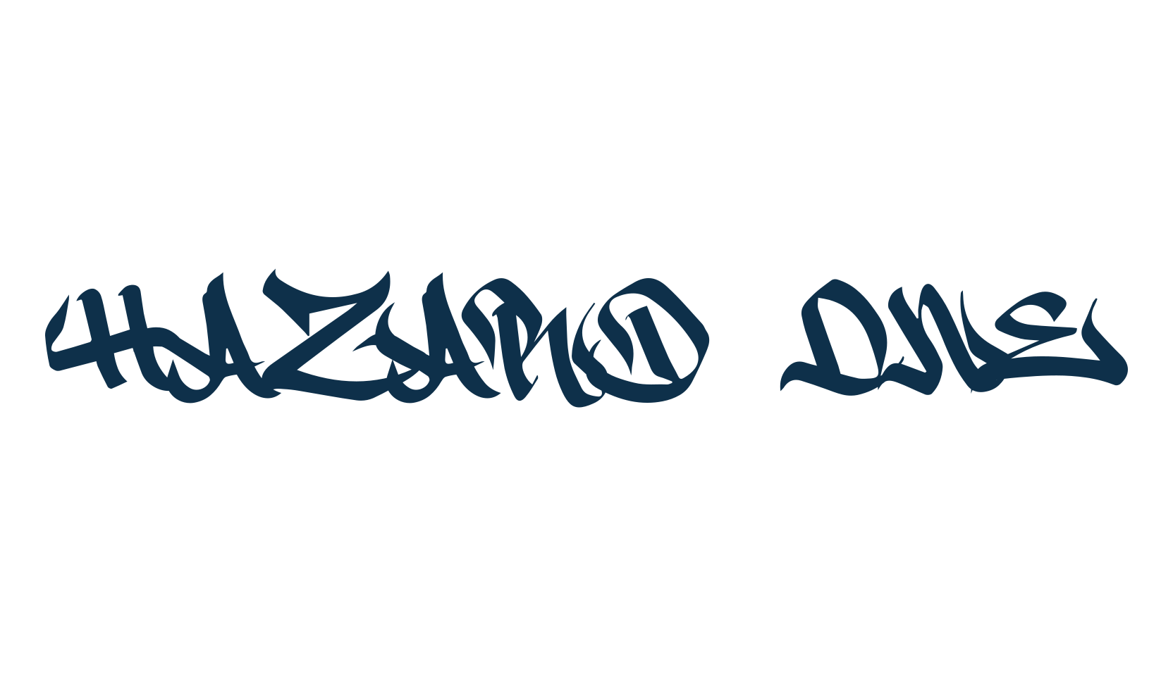 Hazard One, script graffiti fancy decorative calligraphy font preview