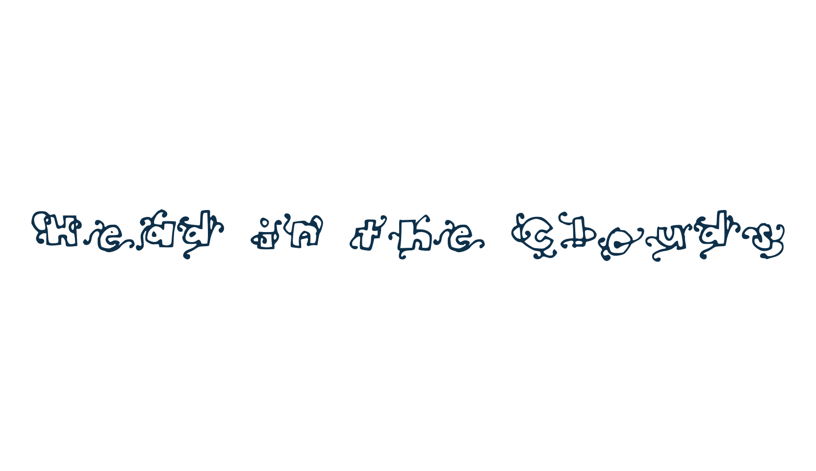 Head in the Clouds, fancy cartoon decorative font preview