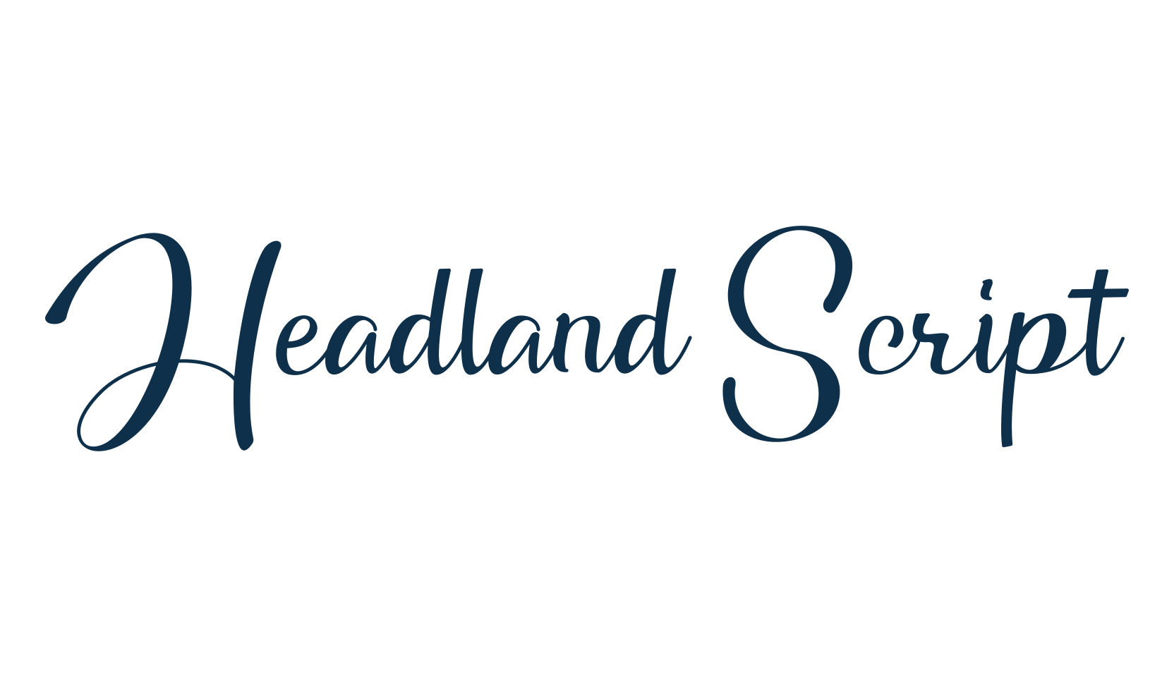 Headland Script, calligraphy font preview
