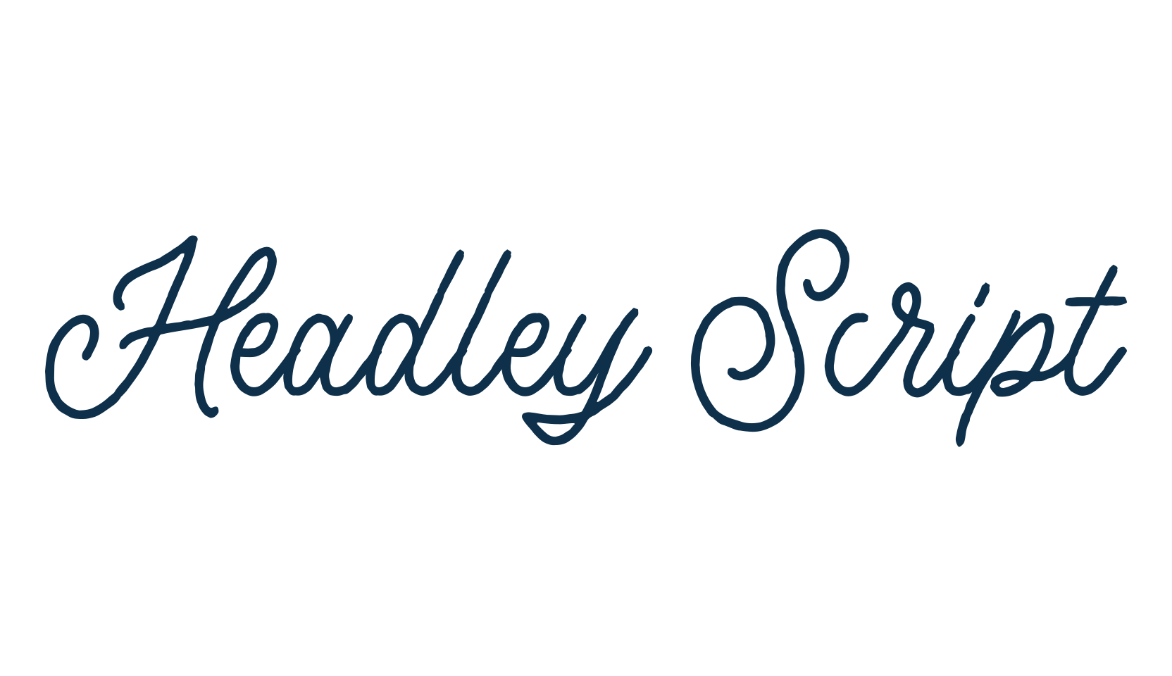 Headley Script, fancy various decorative script calligraphy font preview