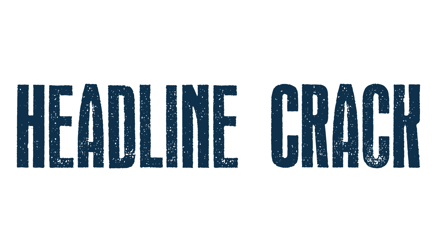 Headline Crack, eroded font preview