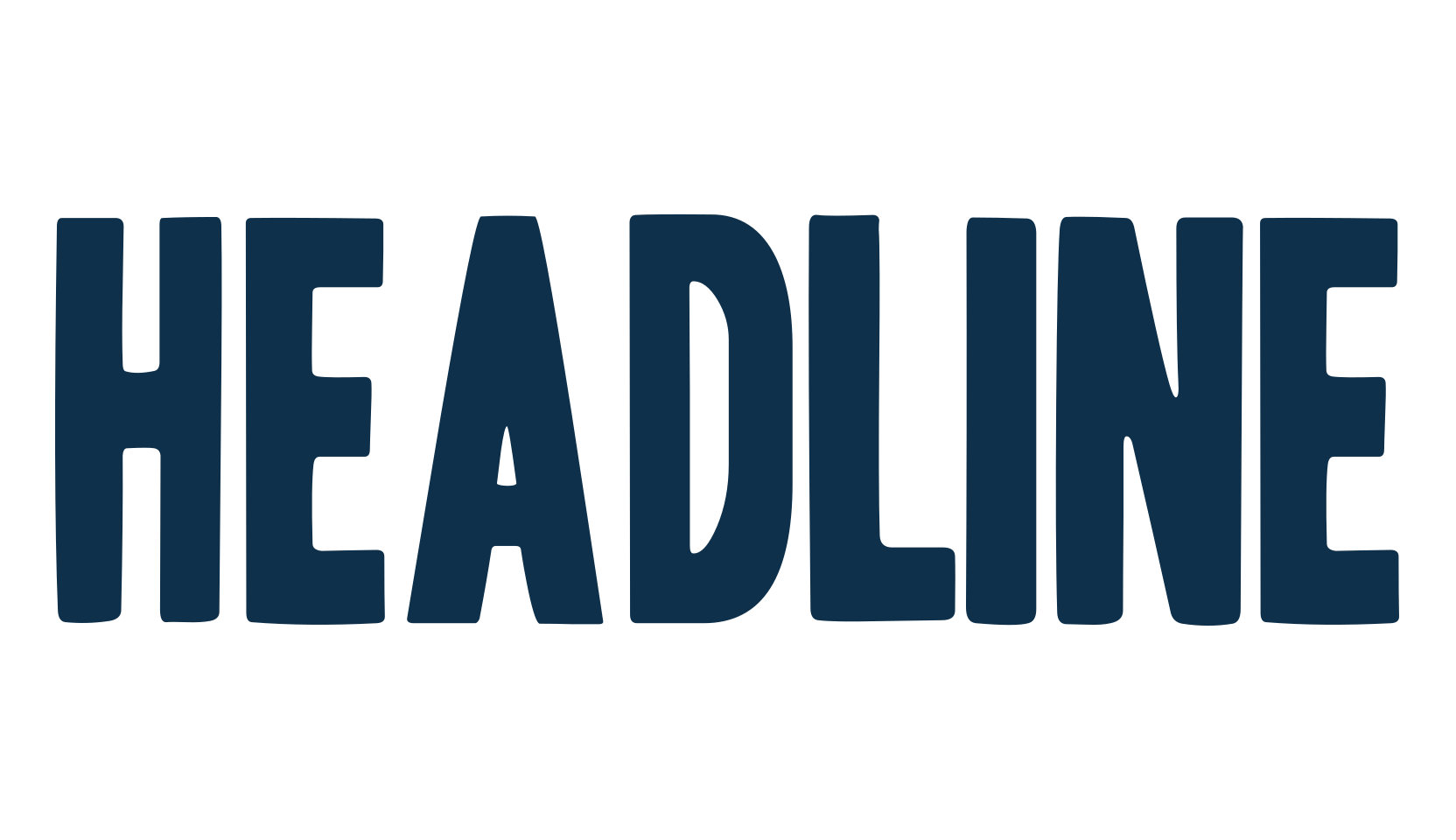 Headline, basic sans serif font preview