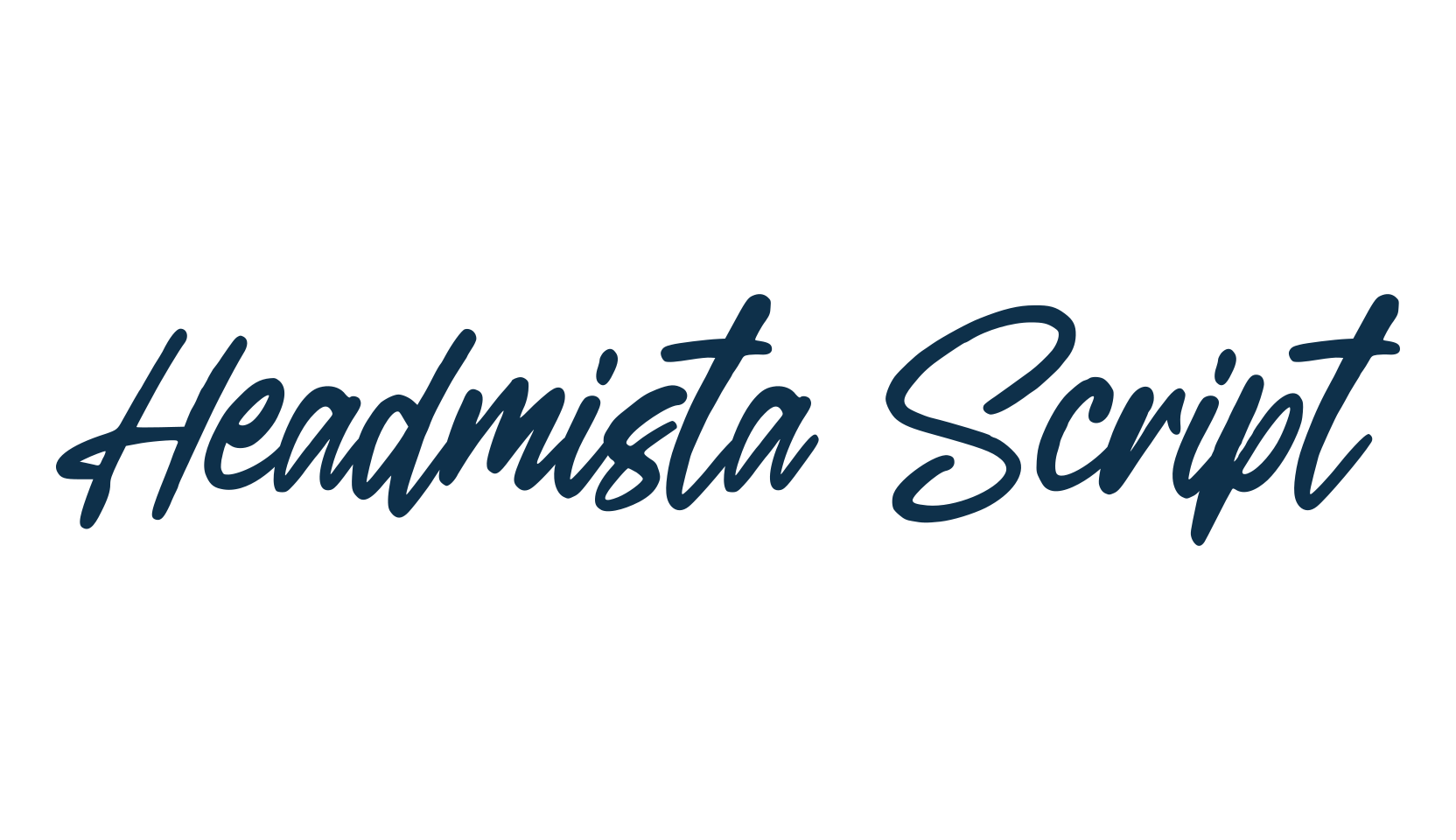 Headmista Script, handwriting font preview