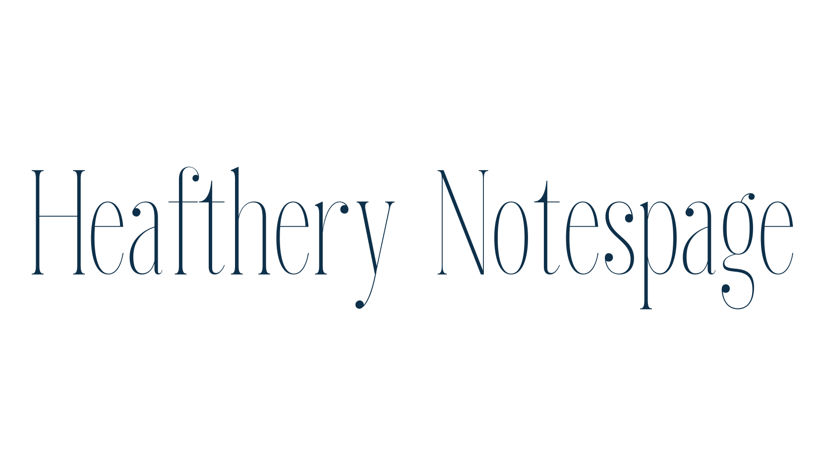 Heafthery Notespage, basic serif font preview