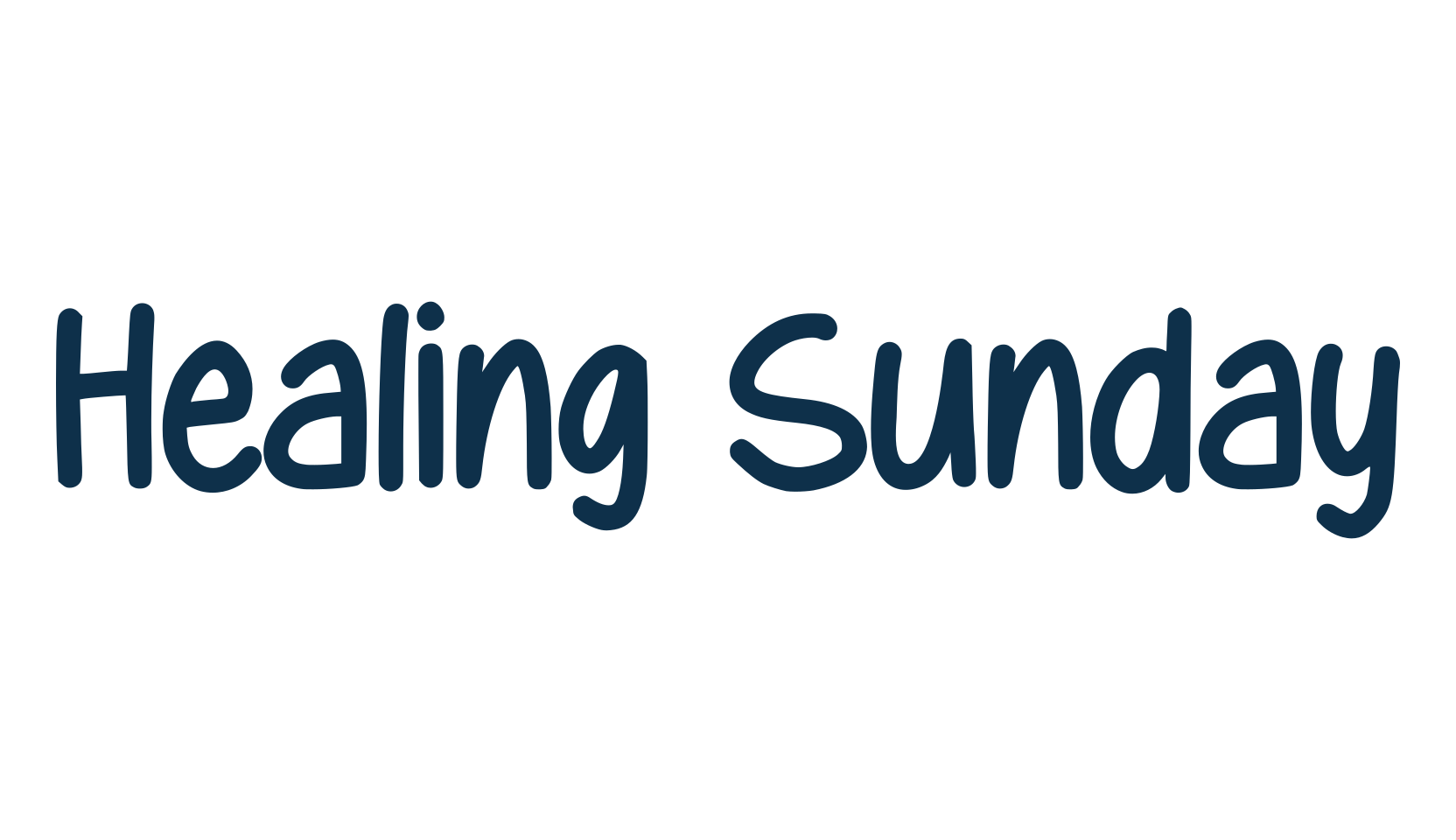Healing Sunday, cartoon font preview