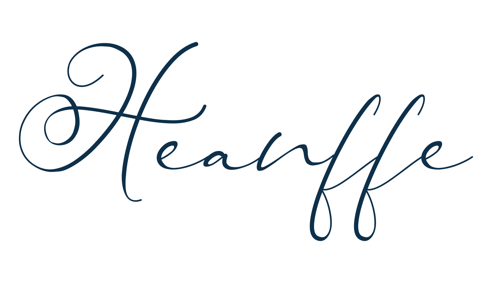 Heanffe, script calligraphy fancy decorative font preview