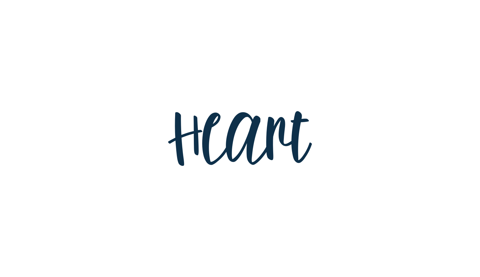 Heart, handwriting font preview