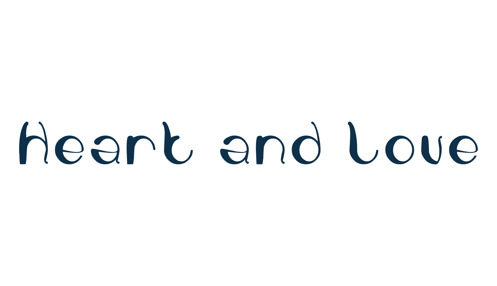 Heart and Love, fancy various decorative font preview