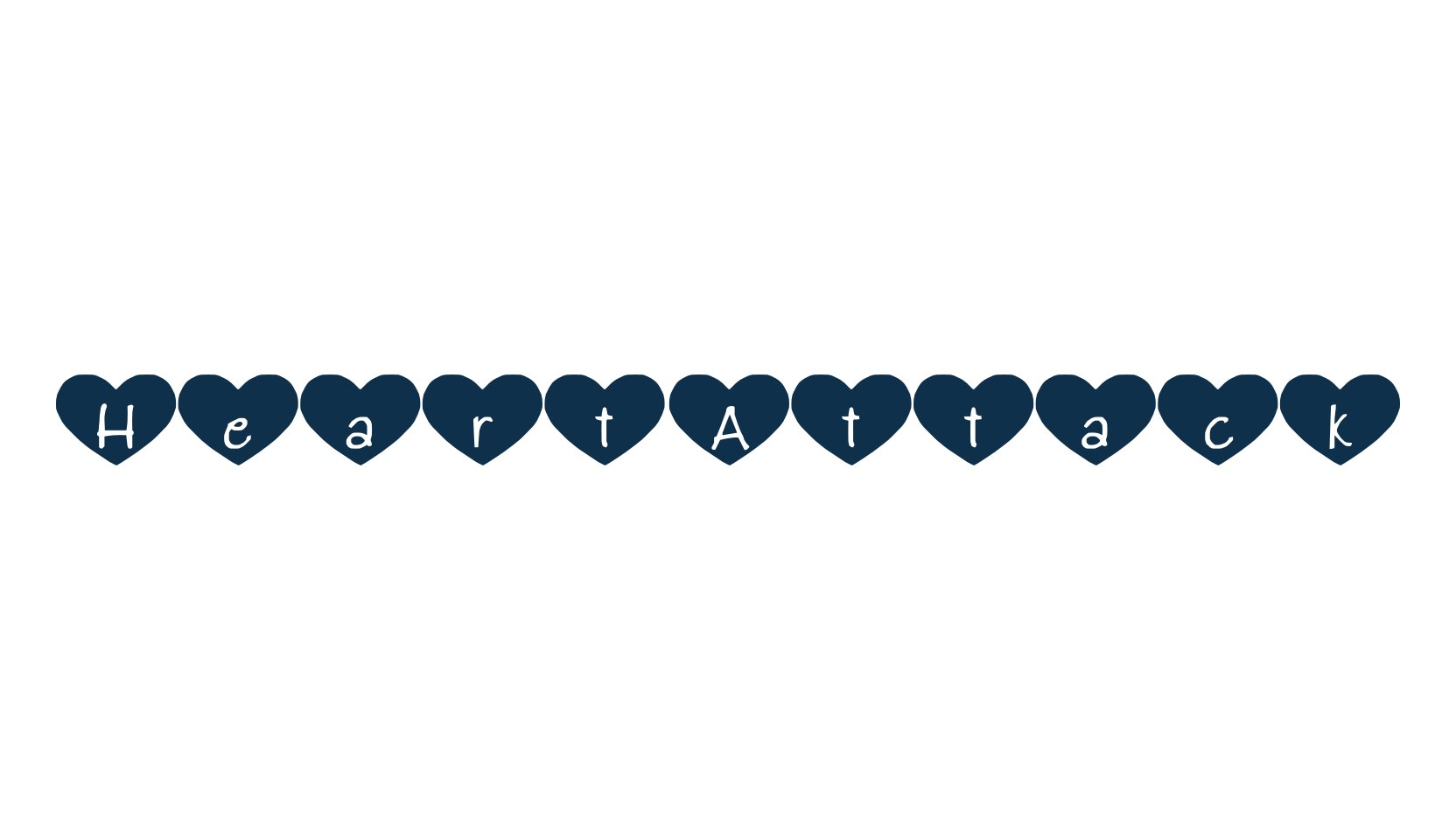 Heart Attack (heart-attack), fancy decorative font preview