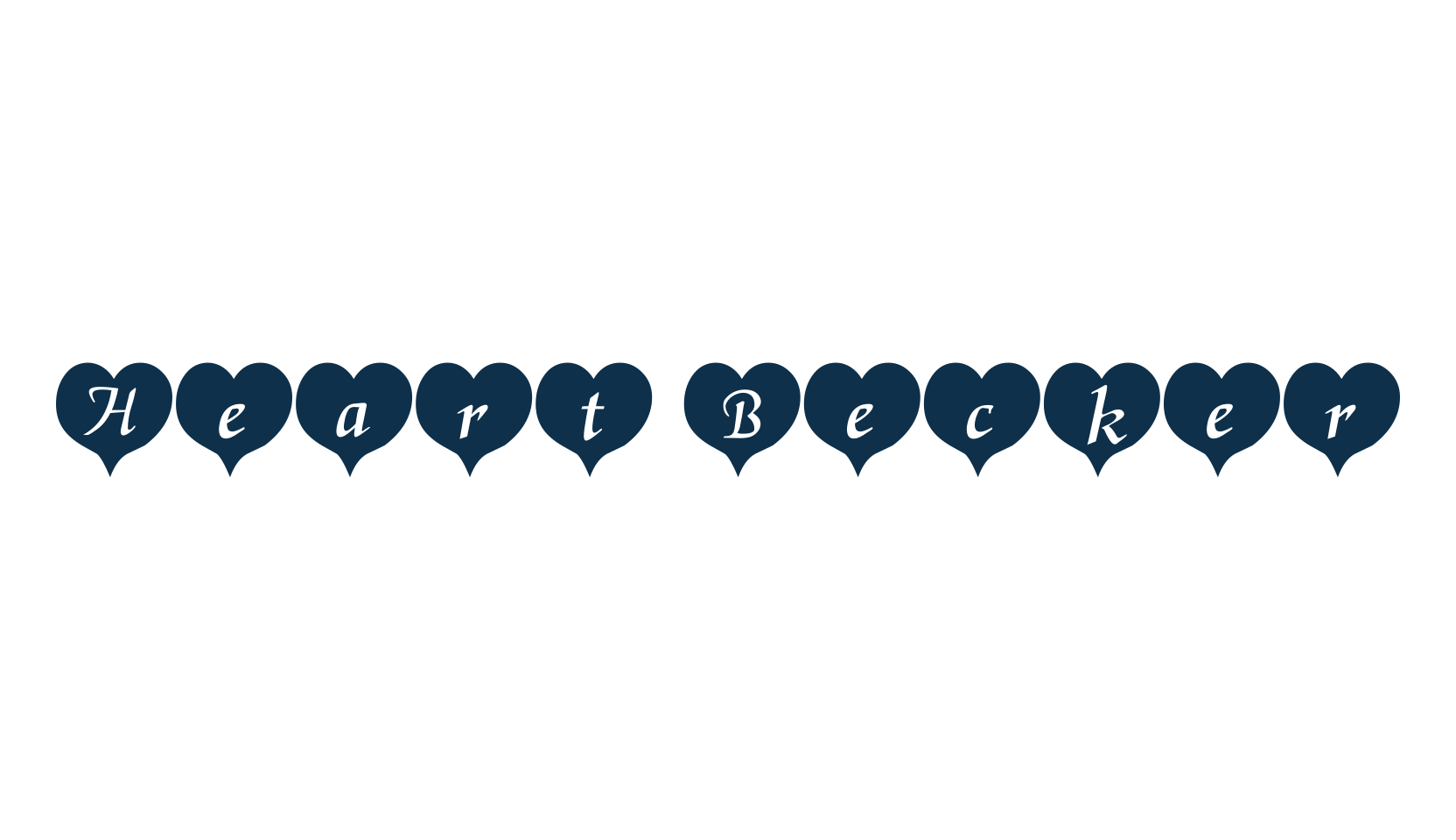 Heart Becker, fancy decorative font preview