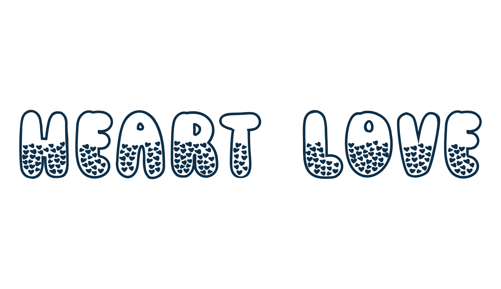 Heart Love (heart-love-3), fancy decorative font preview