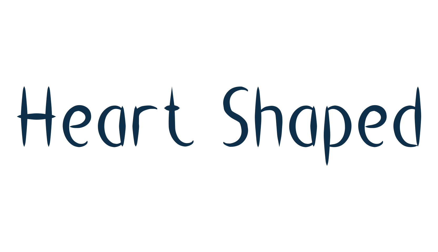 Heart Shaped, fancy various decorative font preview