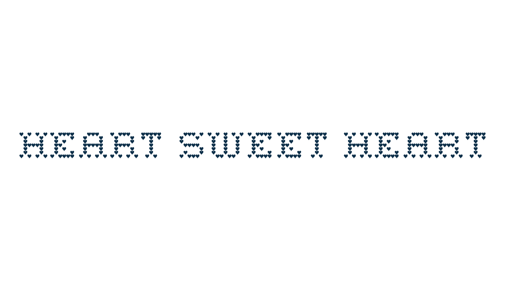 Heart Sweet Heart, fancy decorative font preview