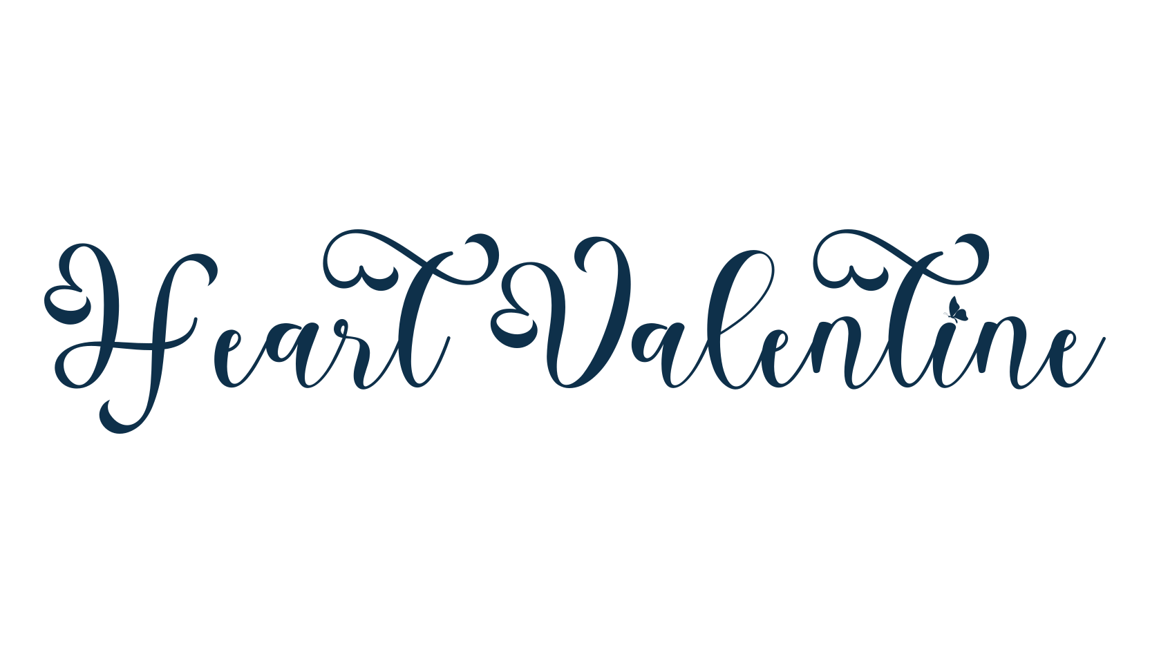 Heart Valentine, fancy decorative font preview