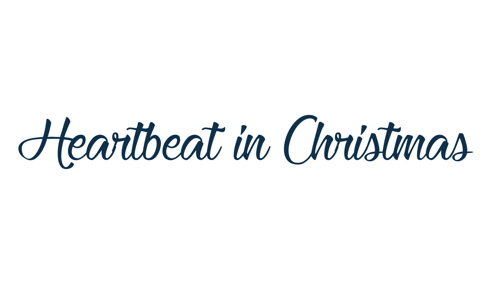 Heartbeat in Christmas, script calligraphy fancy decorative font preview