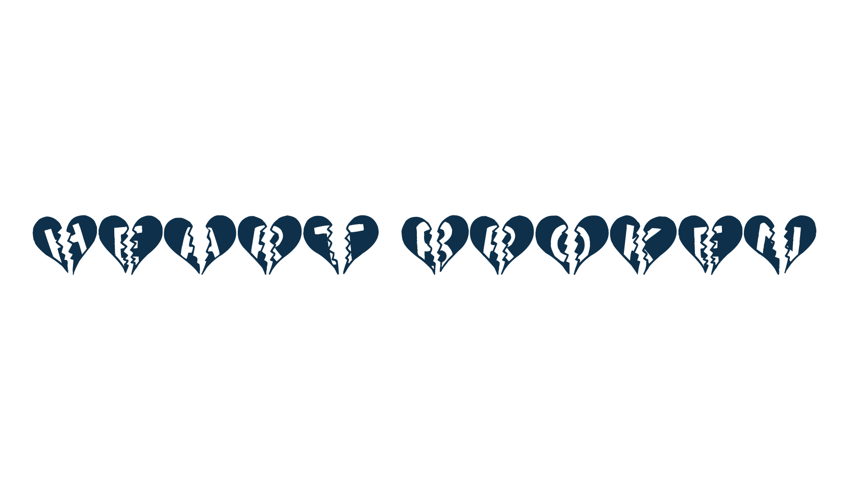 Heart Broken, display market font preview