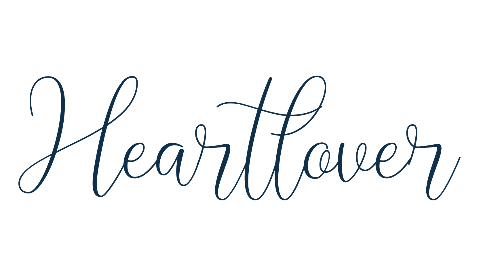 Heartlover, calligraphy font preview