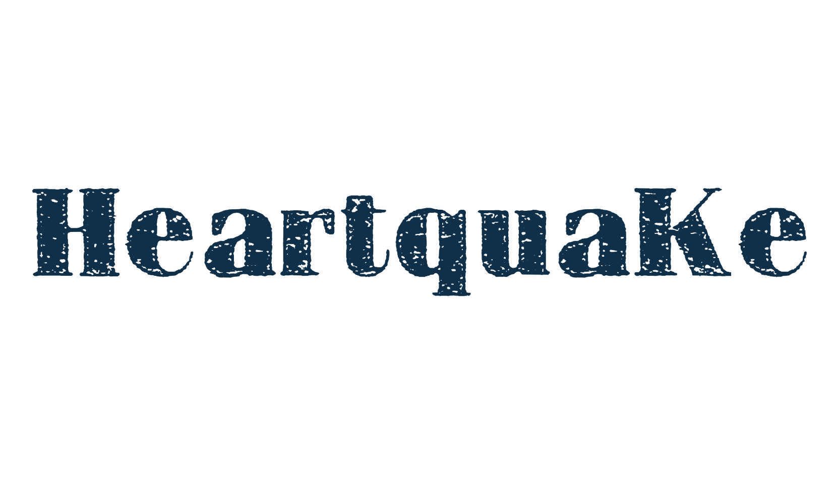 Heartquake, eroded font preview