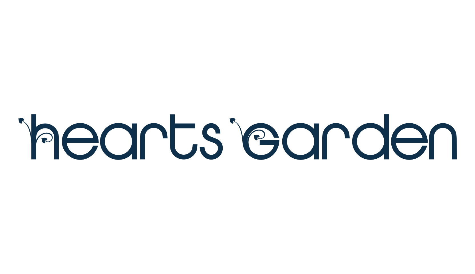 Hearts Garden, various font preview