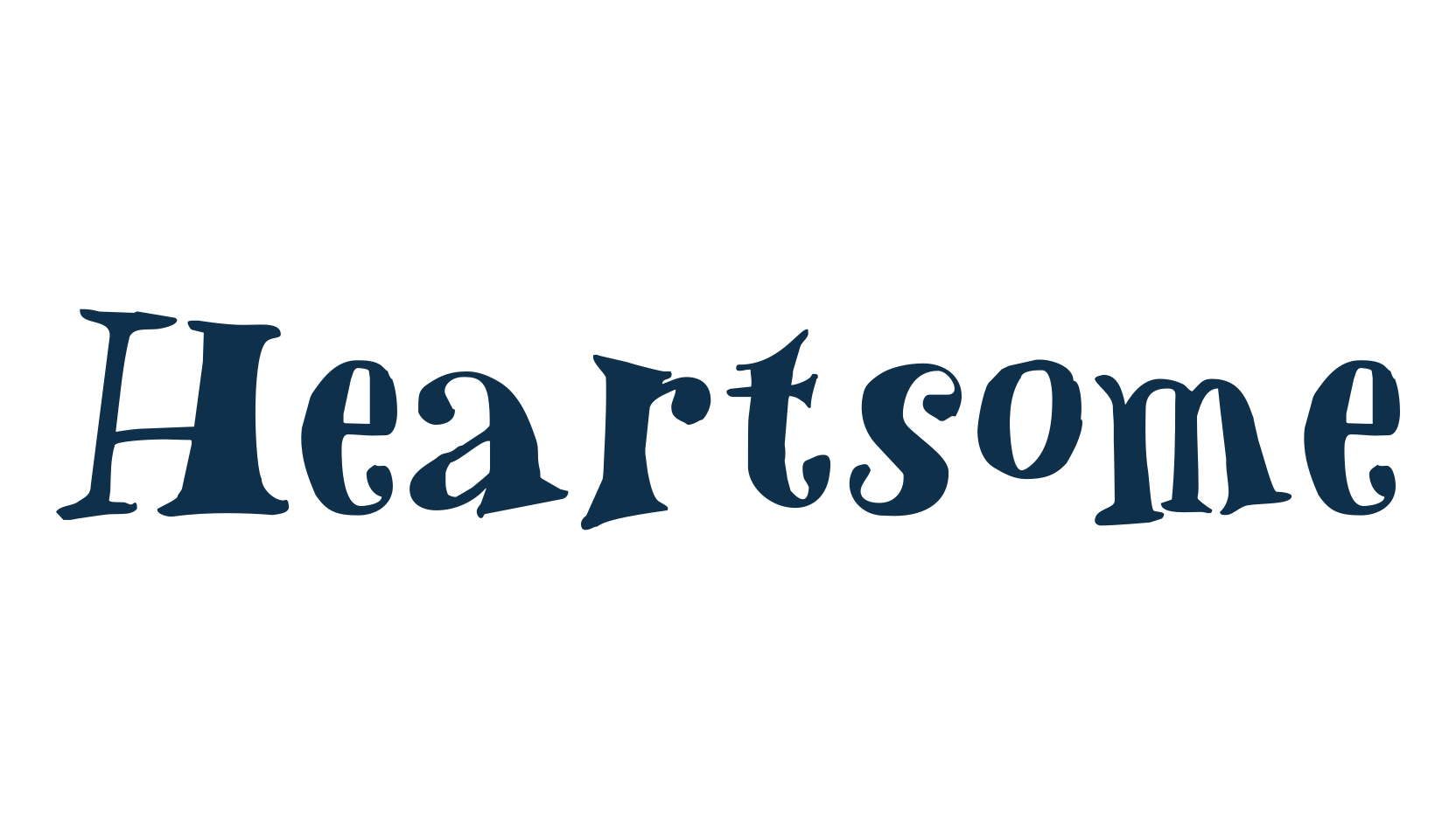 Heartsome, fancy cartoon decorative font preview