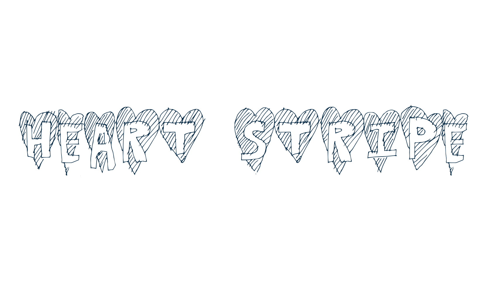 Heart Stripe, fancy decorative font preview