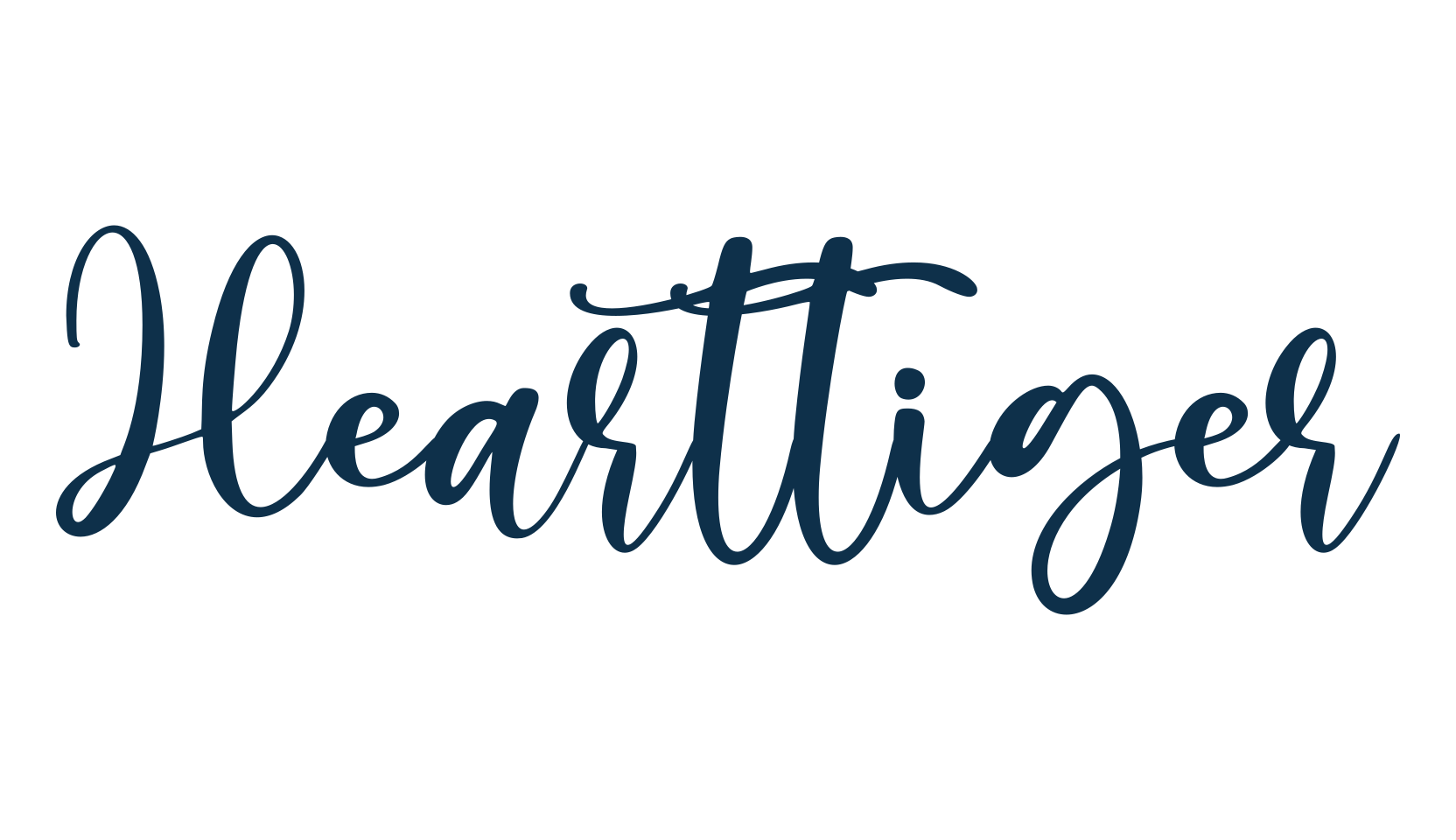 Hearttiger, handwriting font preview