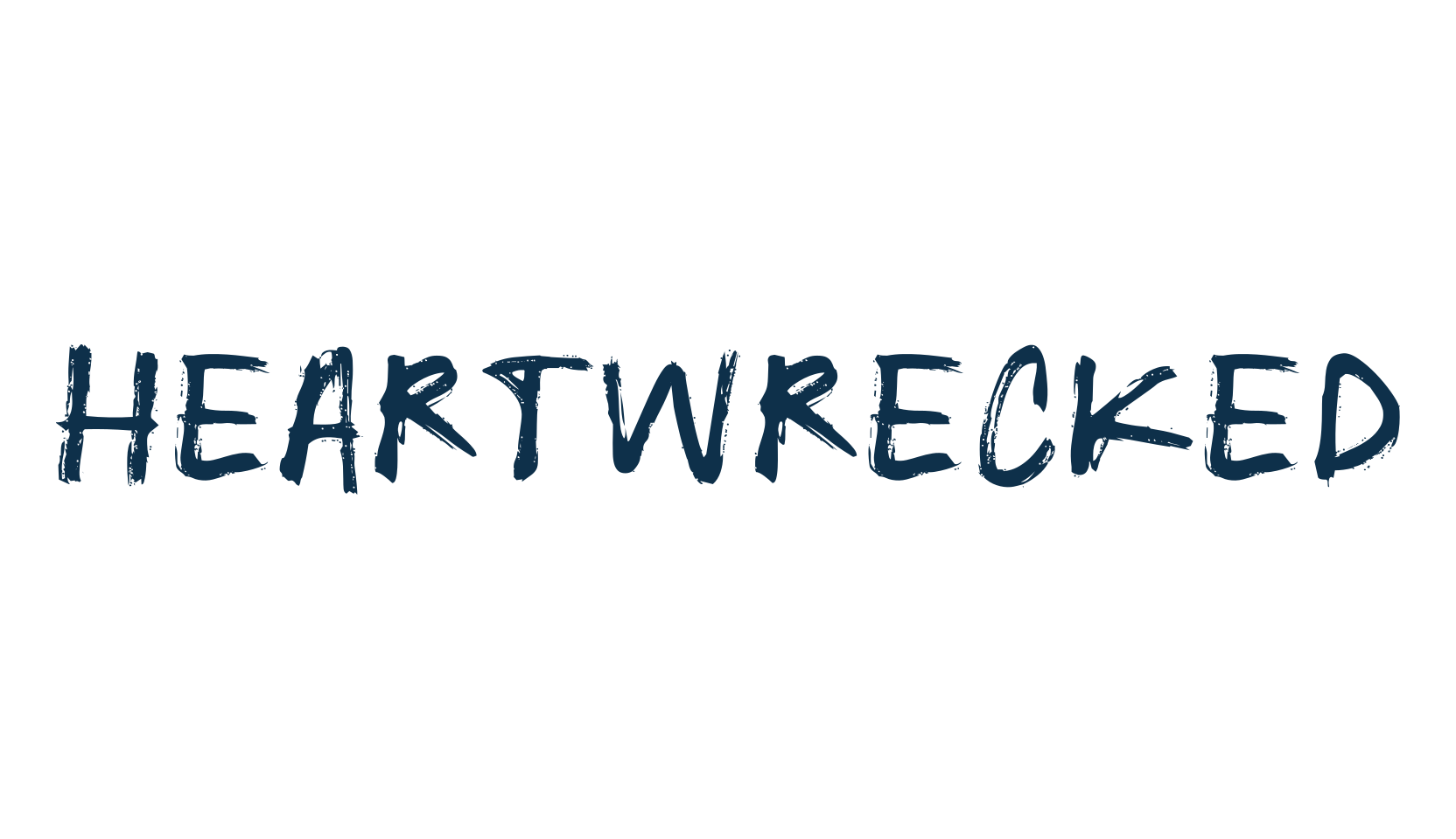 Heartwrecked, script brush fancy decorative calligraphy font preview