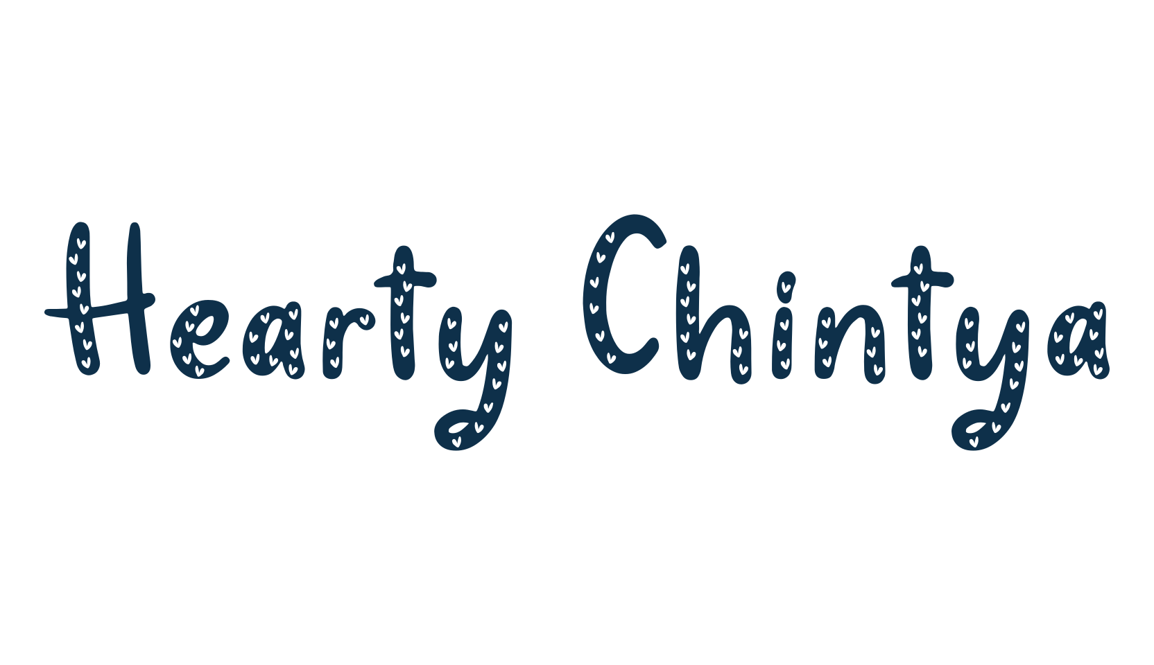 Hearty Chintya, fancy decorative font preview