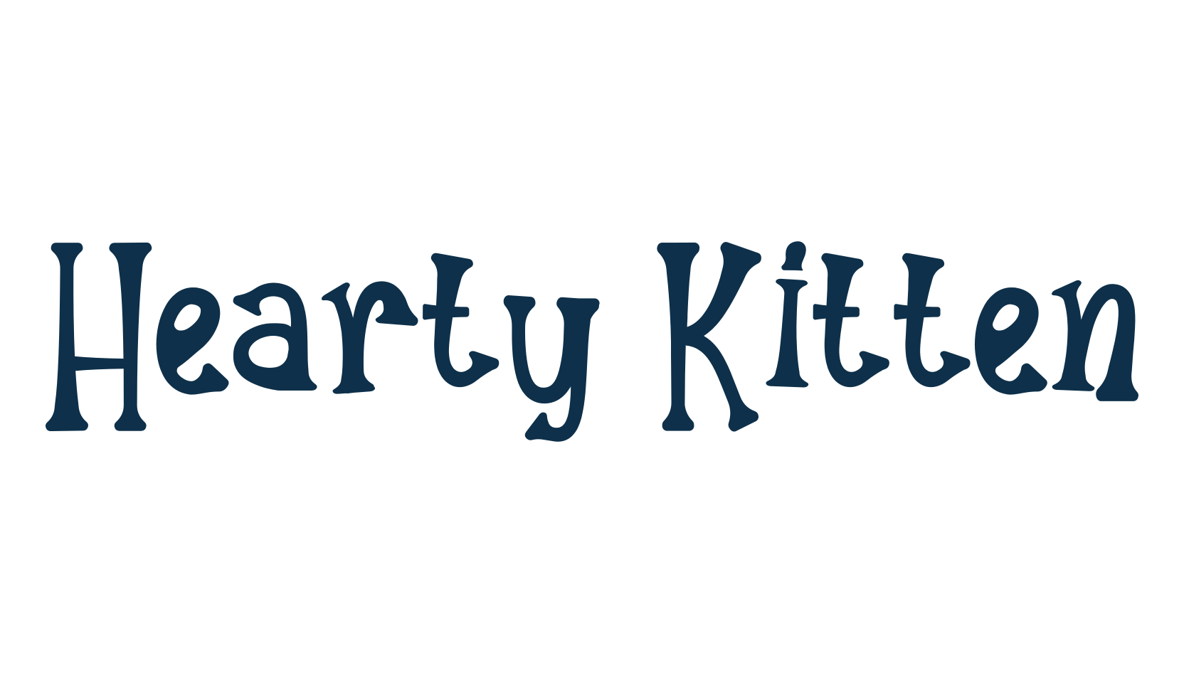 Hearty Kitten, fancy cartoon decorative font preview