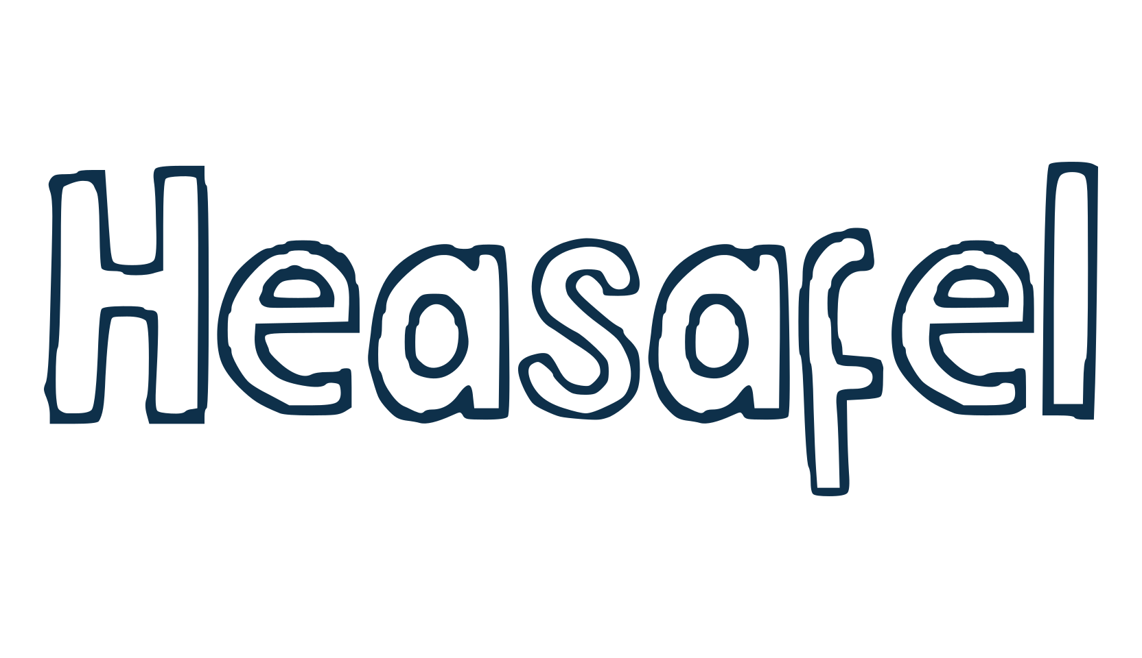 Heasafel, fancy cartoon decorative font preview