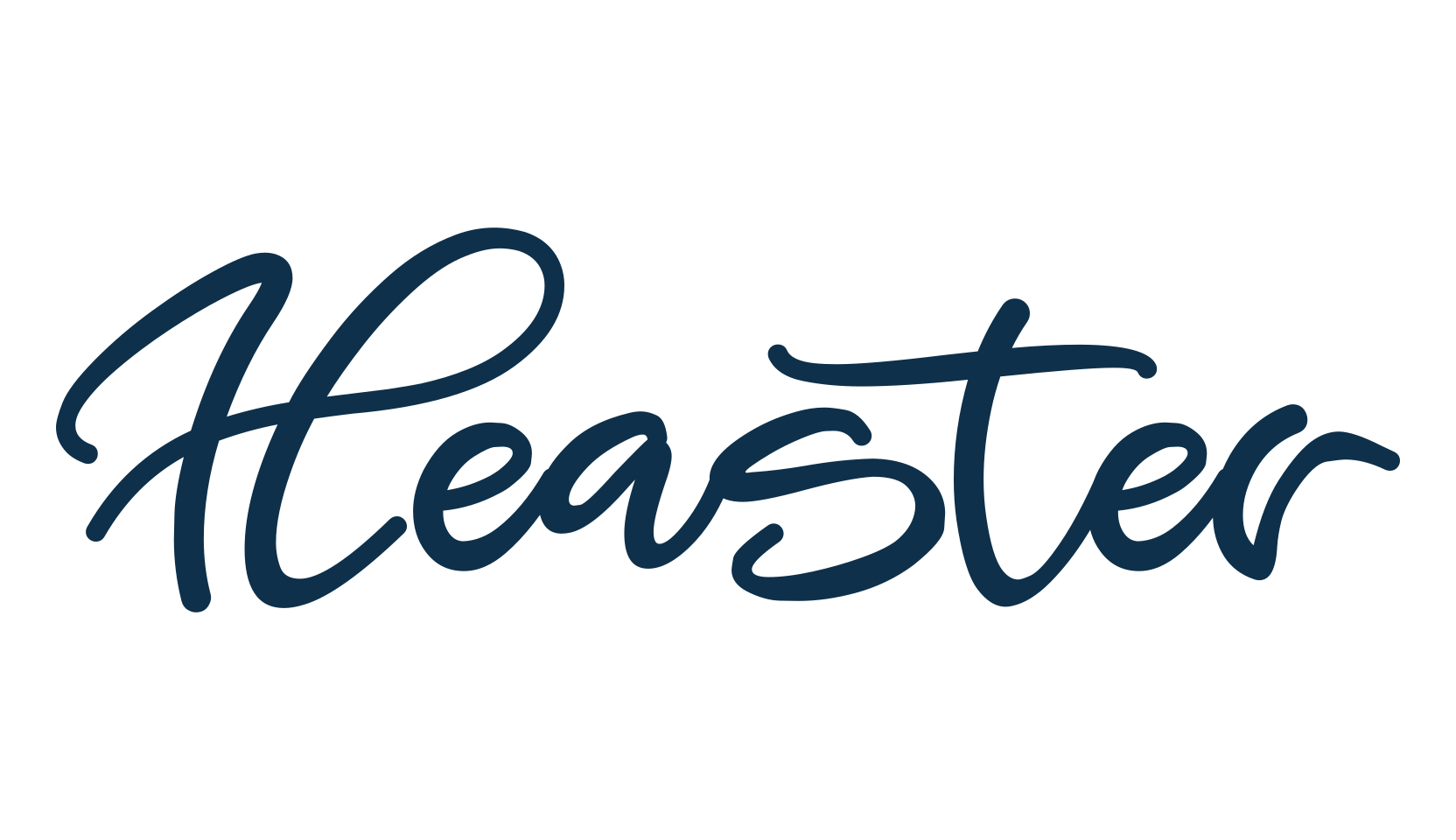 Heaster, script handwritten fancy decorative calligraphy font preview