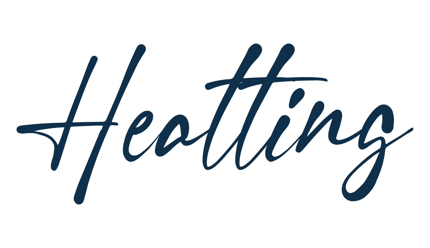 Heatting, script handwritten fancy decorative calligraphy font preview