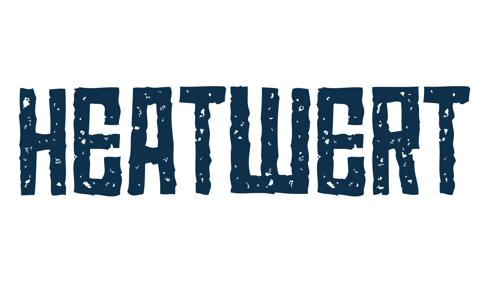 Heatwert, fancy eroded decorative font preview