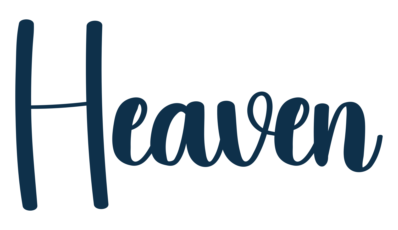 Heaven, various font preview