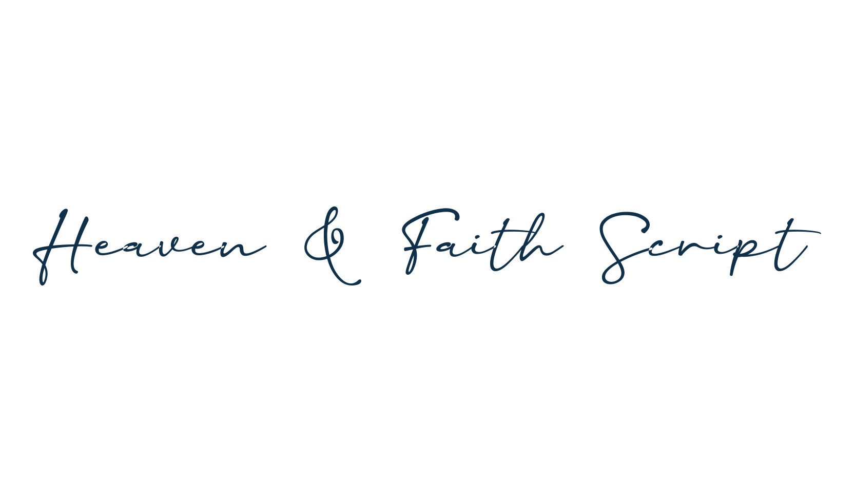 Heaven & Faith Script, script handwritten fancy decorative calligraphy font preview