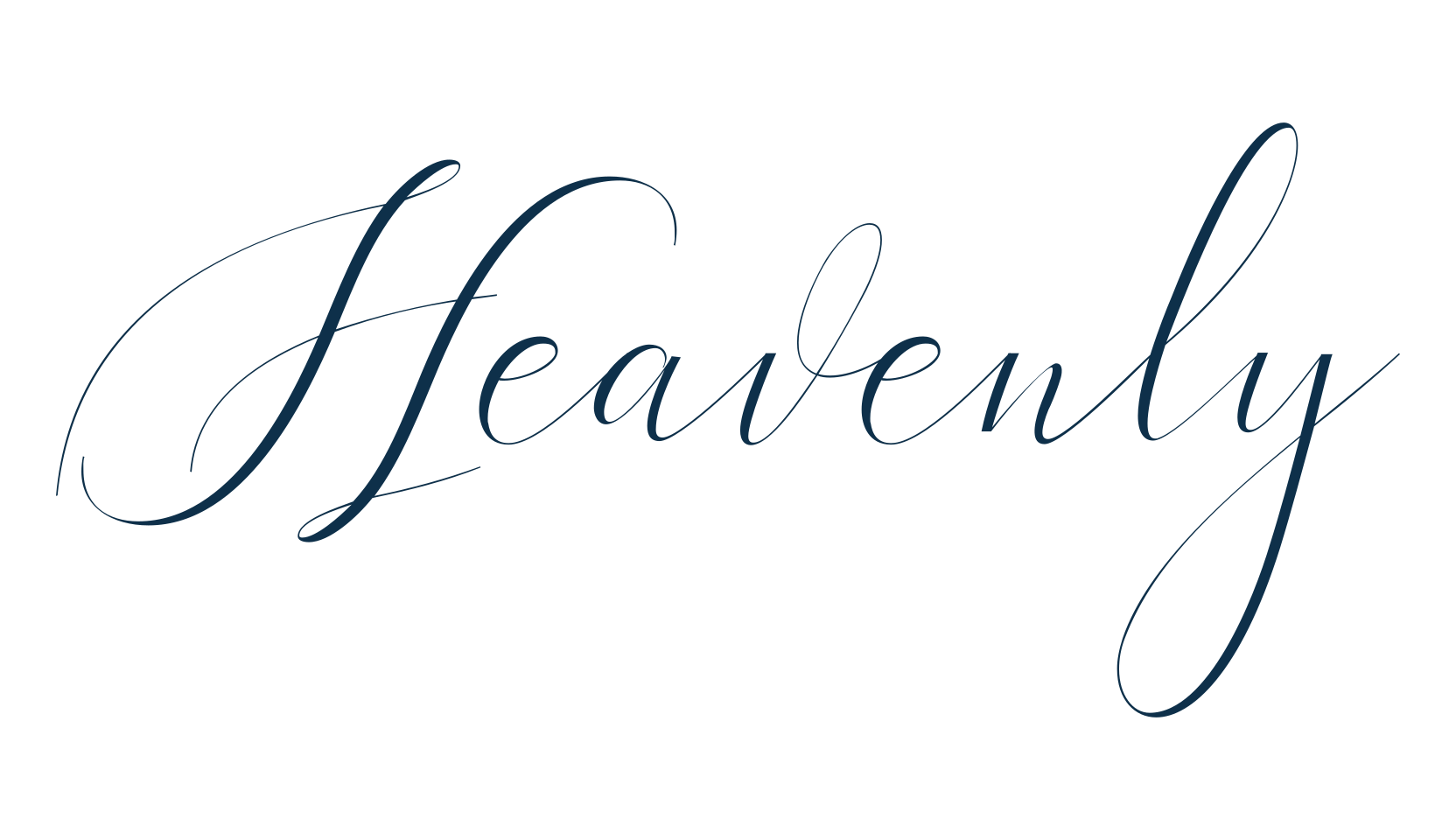 Heavenly, script calligraphy fancy decorative font preview