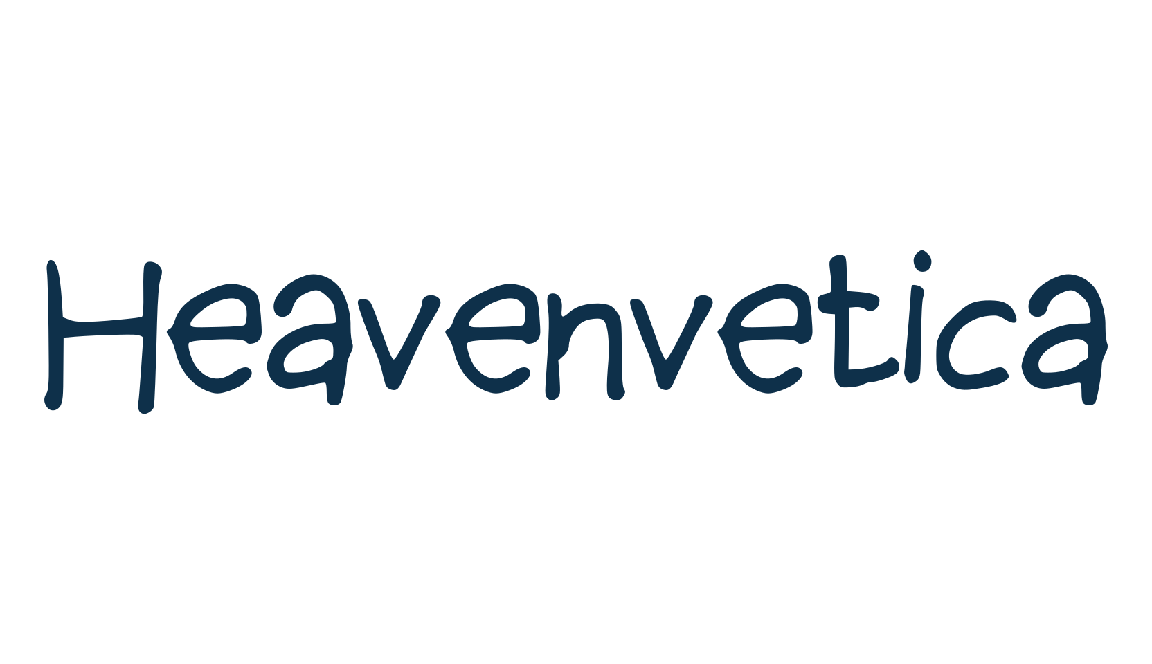 Heavenvetica, script handwritten fancy decorative calligraphy font preview