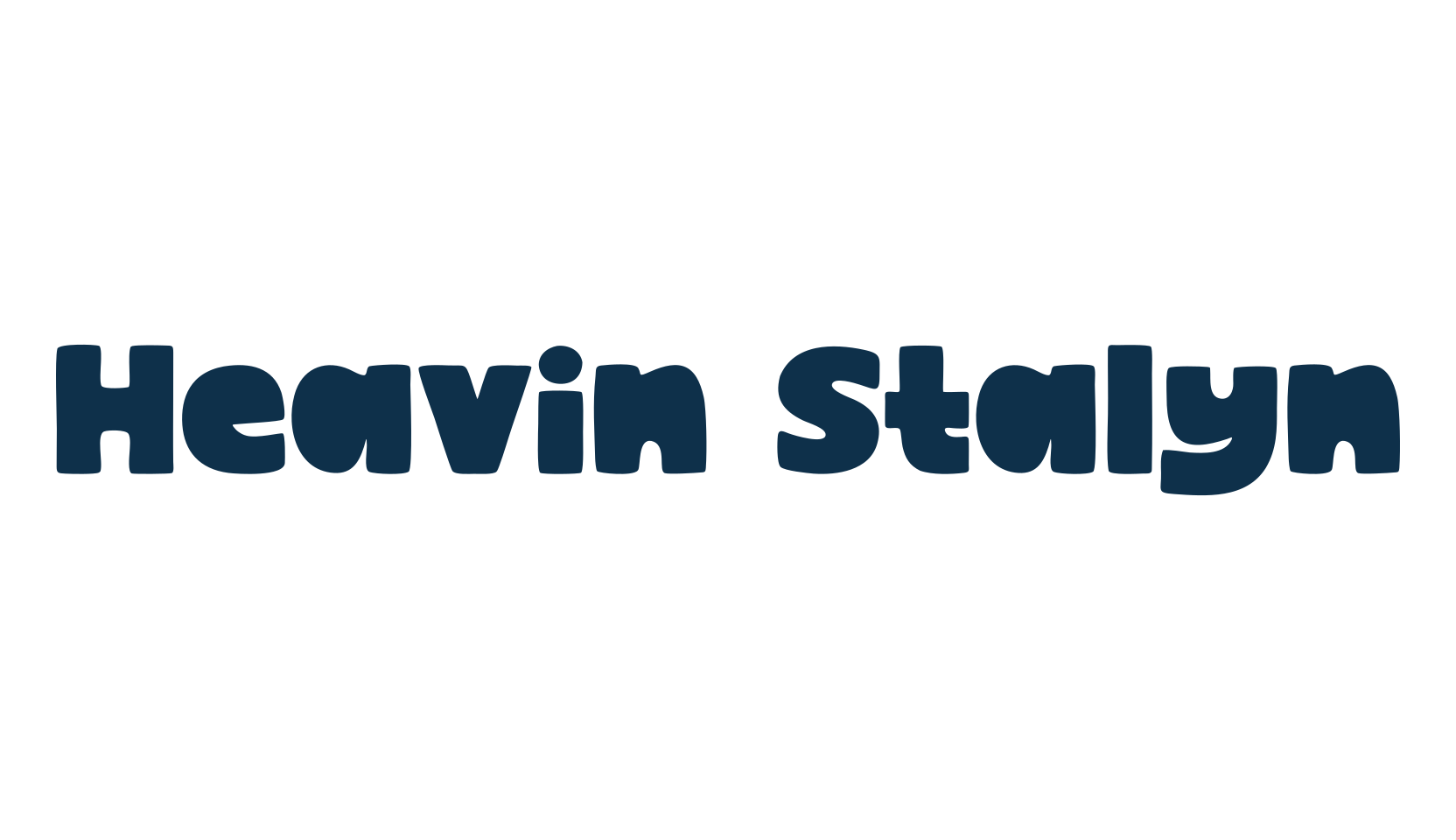 Heavin Stalyn, fancy cartoon decorative font preview