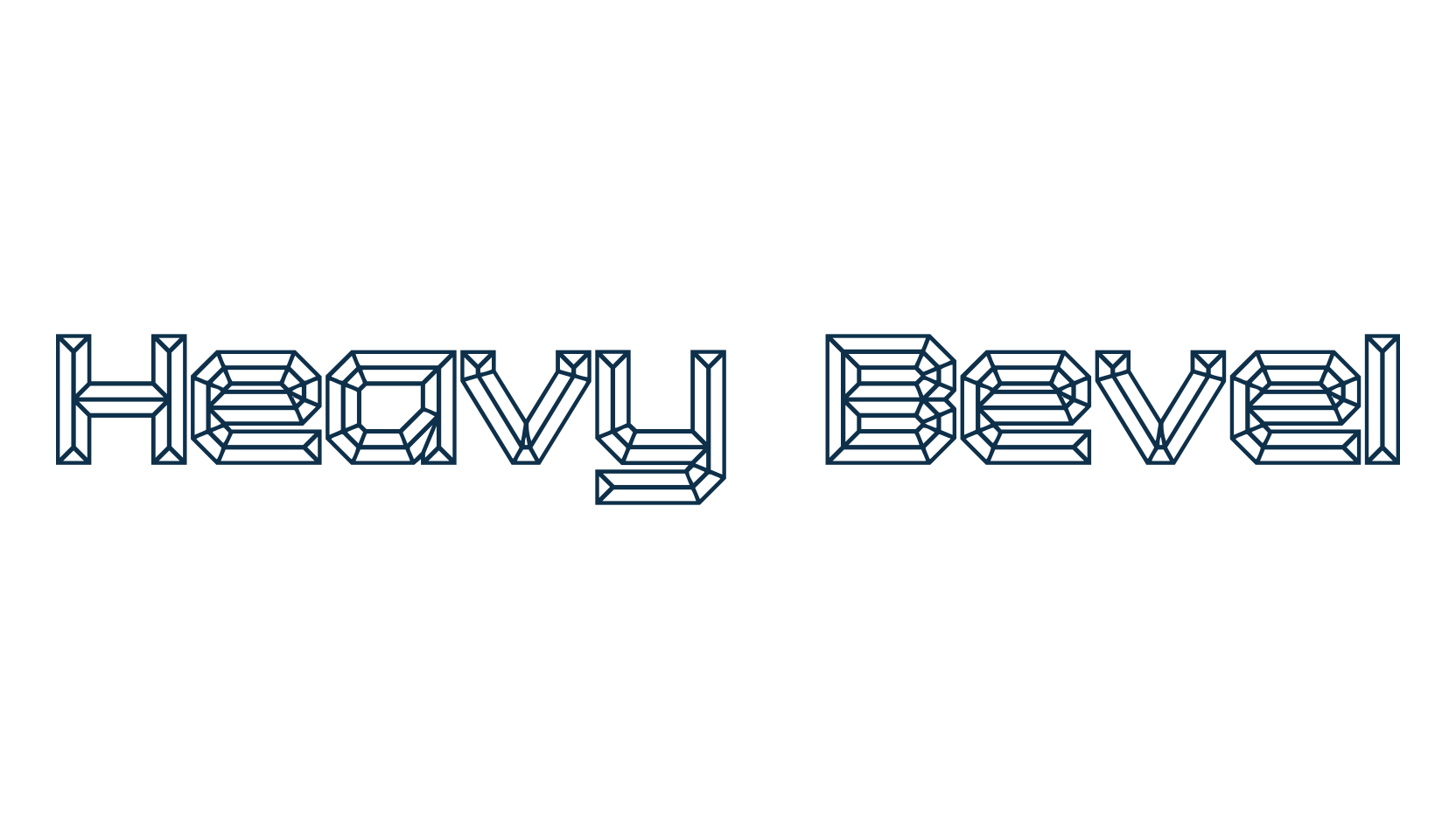 Heavy Bevel, fancy decorative font preview