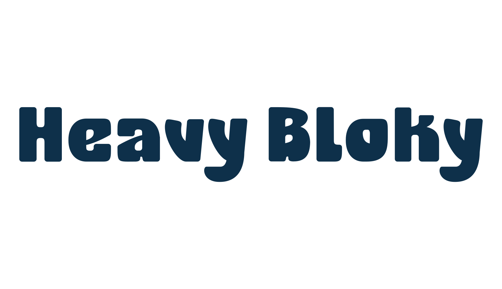 Heavy Bloky, fancy various decorative font preview