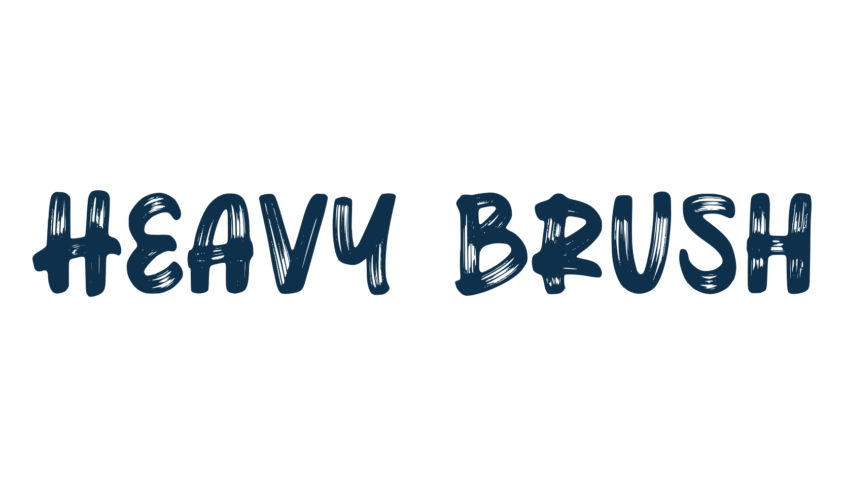Heavy Brush, brush font preview