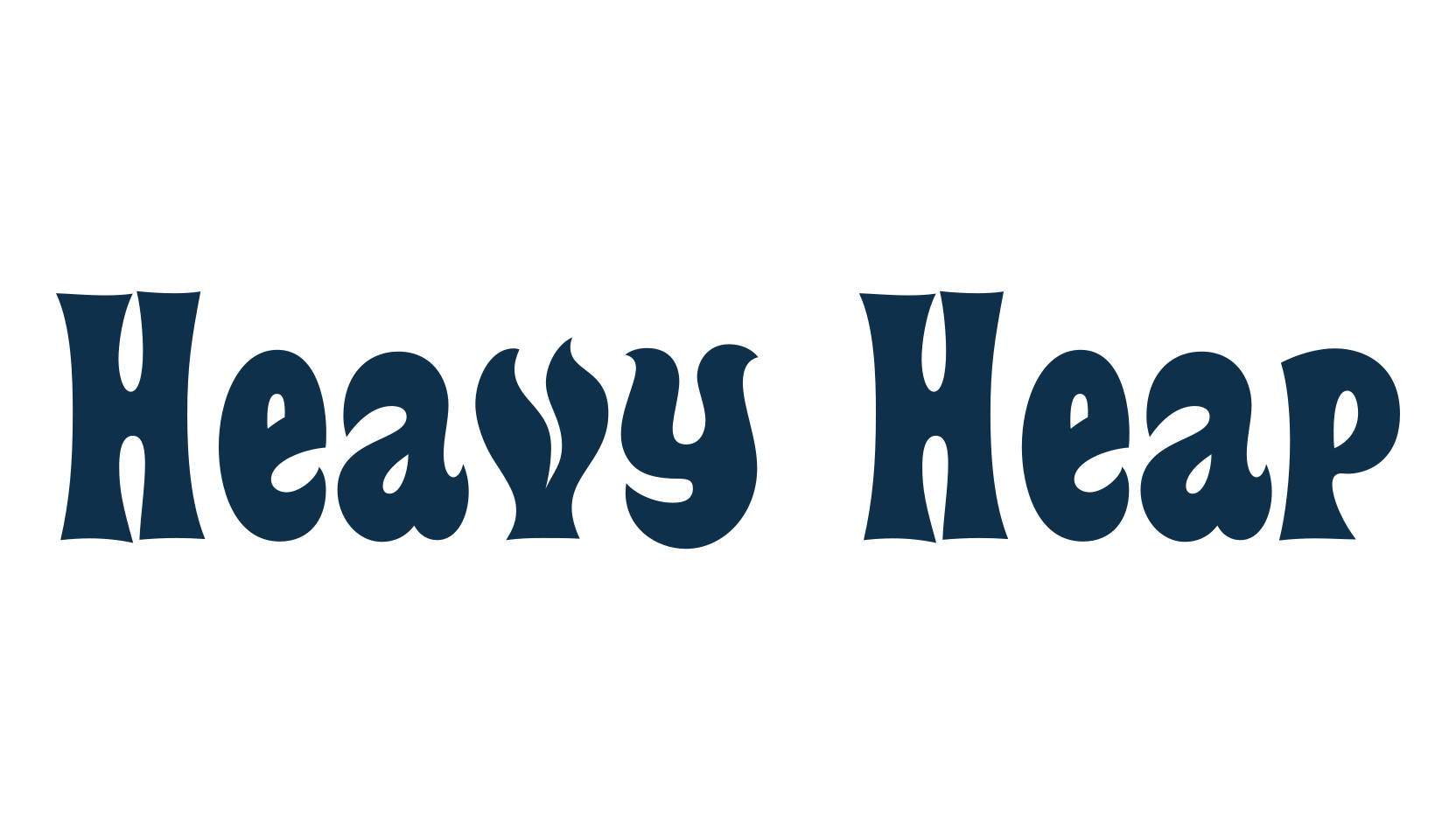 Heavy Heap, groovy font preview