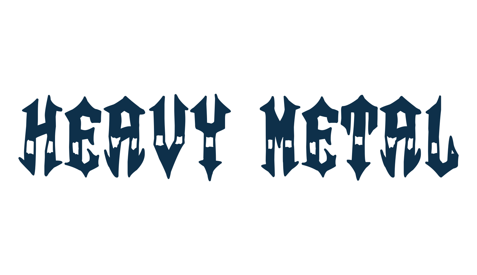 Heavy Metal, gothic modern font preview