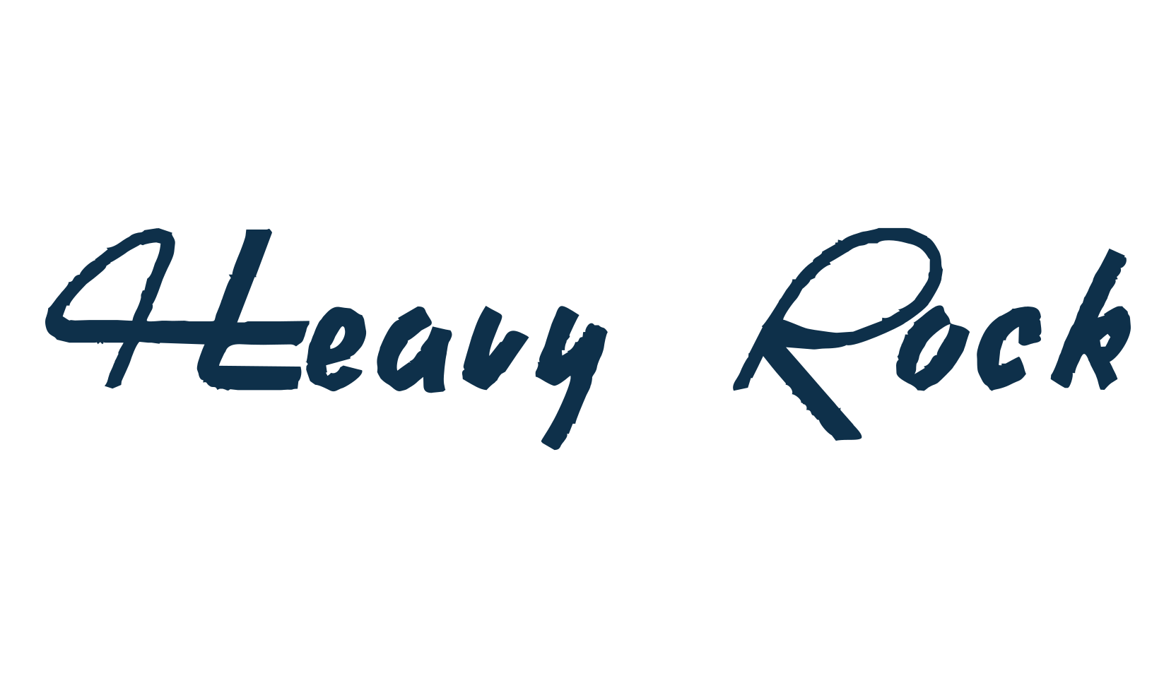 Heavy Rock, script brush fancy decorative calligraphy font preview