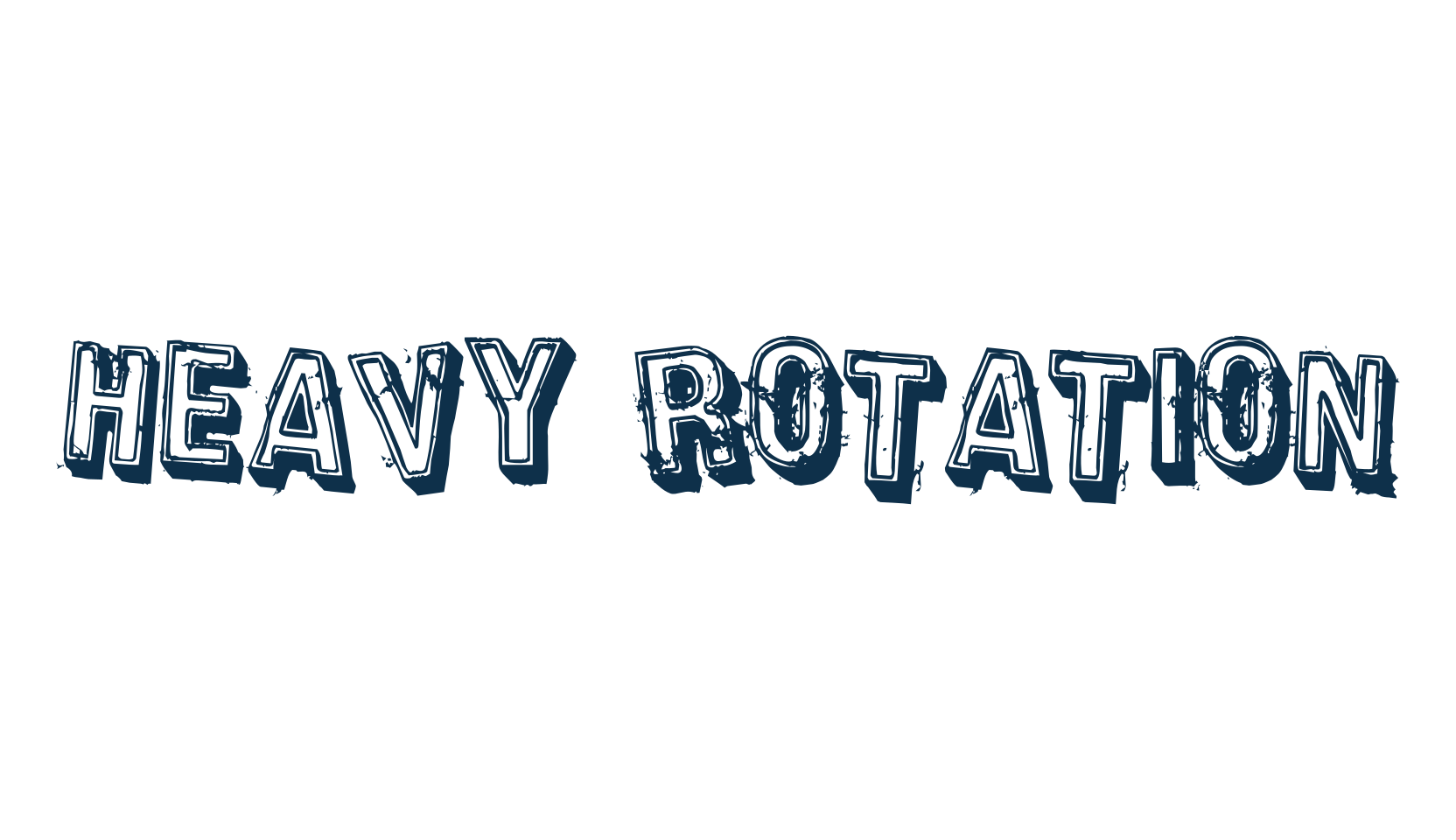 Heavy Rotation, fancy destroy decorative font preview