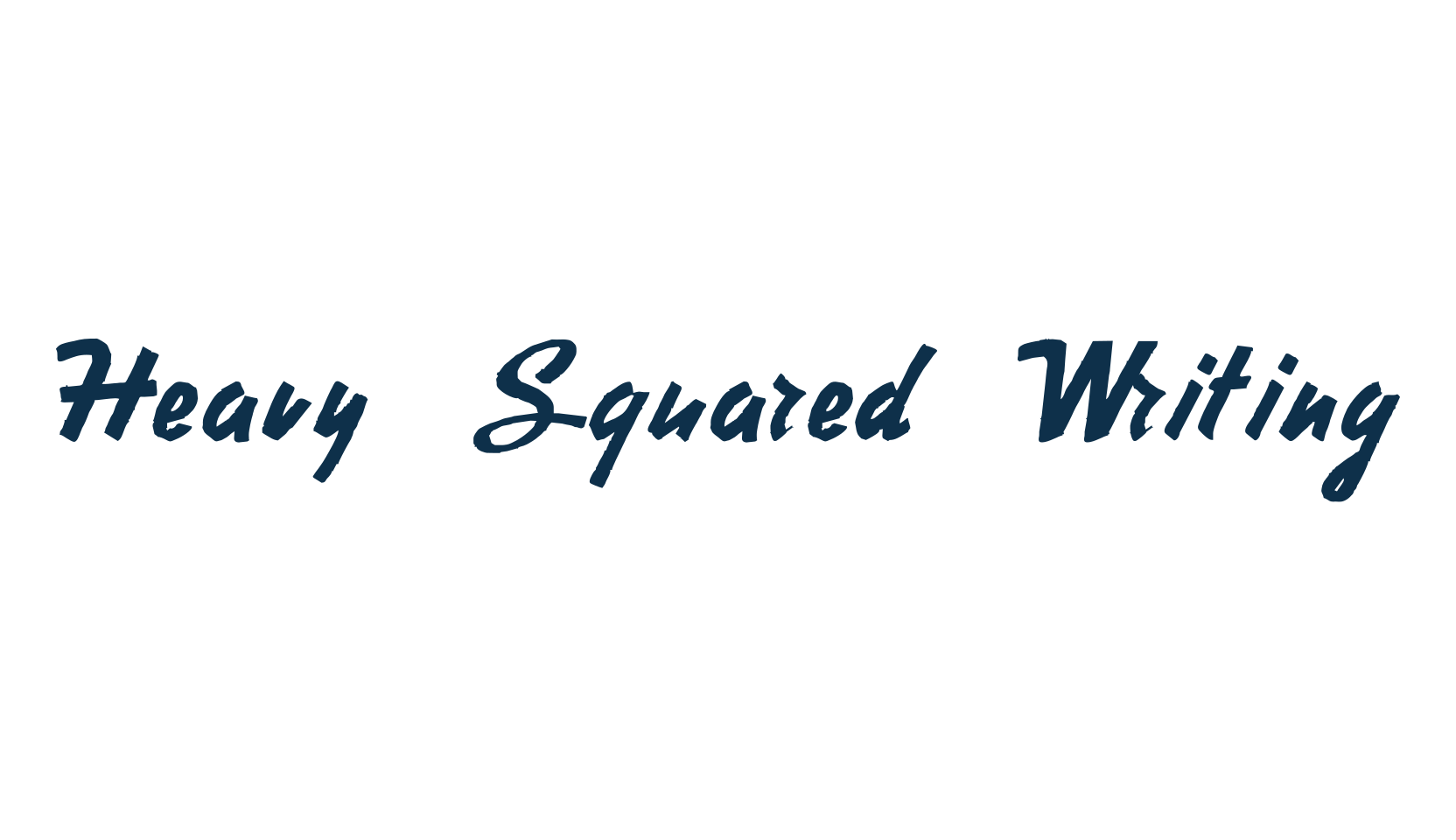 Heavy Squared Writing, brush font preview