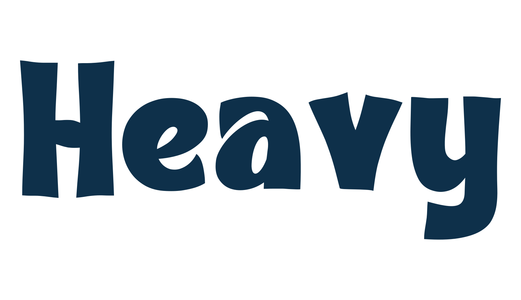 Heavy, cartoon font preview